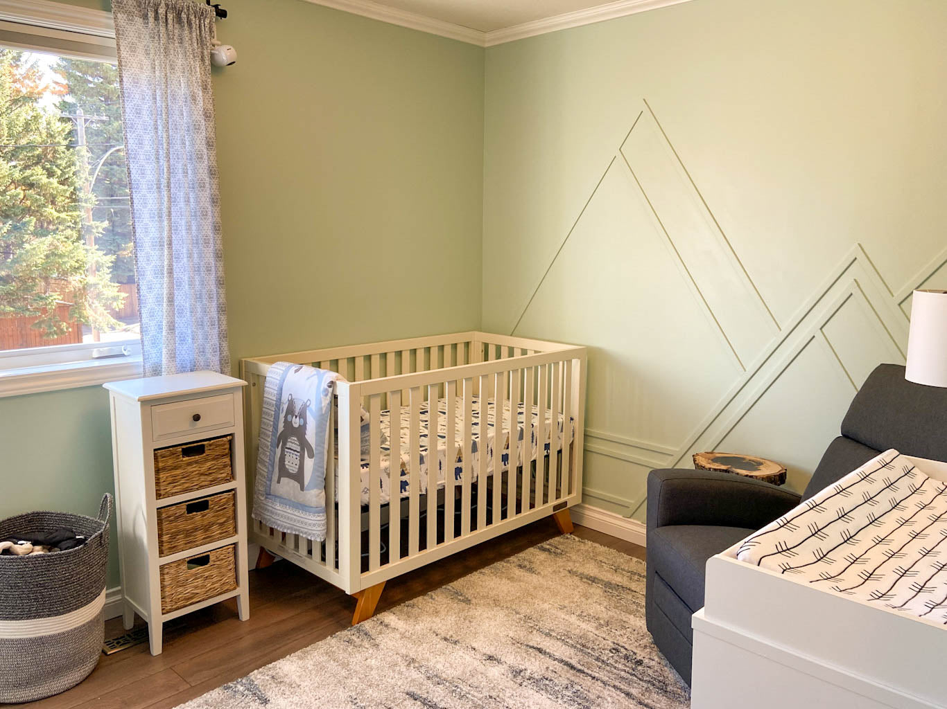 Woodland themed boy's nursery 